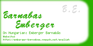 barnabas emberger business card